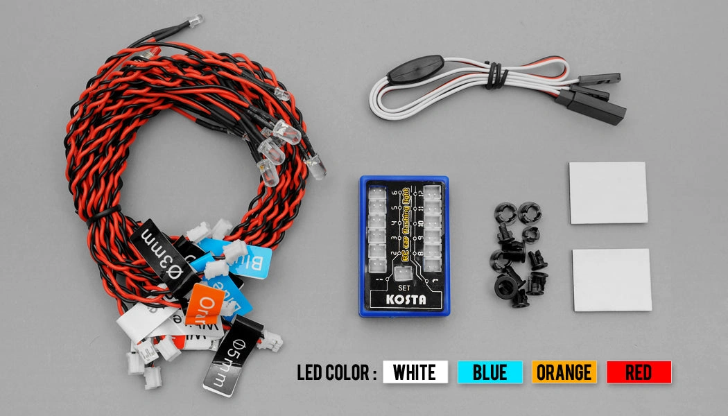Dazzling 1/10 & 1/18 LED Flashing Headlight Kit – Ultimate RC Speed!